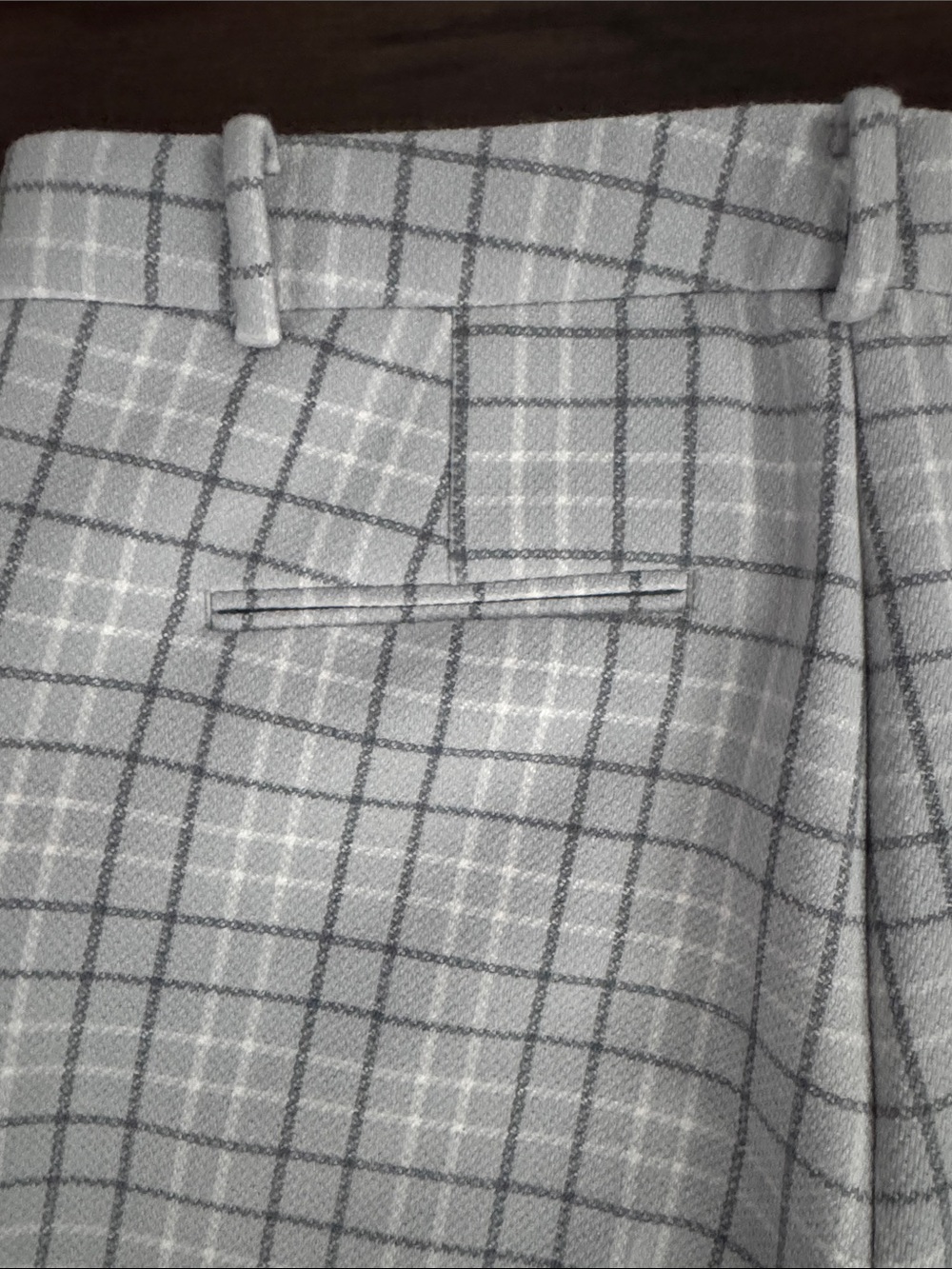 Ann Taylor Trouser 10 Petite Gray Plaid Cropped Dress Pants - Picture 5 of 8